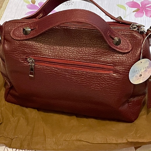 ELLA & ELLY NWT Red Burgundy Bag - Picture 4 of 9